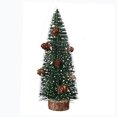 thumbnail image 2 of Djunllk Mini Christmas Trees Bottle Brush Trees with Wood Base, Christmas Village Trees for Tabletop Christmas Decor Holiday Winter Decorations Christmas Tree, 2 of 9