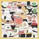 thumbnail image 2 of Paquete de pegatinas para sushi y arroz con algas marinas, 60 unidades, impermeables, anime, 2 of 3