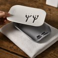 thumbnail image 5 of Plastic Soap Dish With Drainage Shower Soap Holder With Double Layer White Soap Box Container Soap Trays For Bathroom Basin Kitchen(cactus,smiley)(2pc, 5 of 5