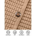 thumbnail image 6 of Women Knit Cardigan Sweaters Fall Fashion Long Sleeve Button Down Trendy Casual Jacket Winter Clothes Khaki XL, 6 of 9