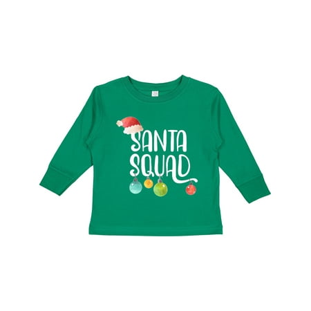 

Inktastic Santa Squad Red Hat and Christmas Decorations Gift Toddler Boy or Toddler Girl Long Sleeve T-Shirt