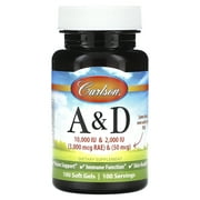 Carlson Vitamin A & D, 100 Soft Gels