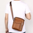 thumbnail image 4 of Bolso Bandolera Bolso bandolera para hombre Bolsos de hombro vintage de cuero PU Satchel para hombre (marrón claro) Tmvgtek Para Estrenar, 4 of 6