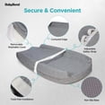 thumbnail image 6 of Babyomi Diaper Changing Pad with Anti-roll Edge and Adjustable Seat Belt, Anti Slip Base, Changing Pads for Newborns and Infants, Mid Gray,1 piece., 6 of 7