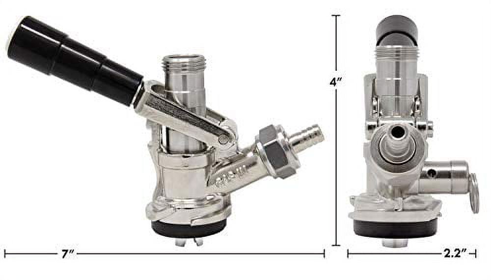 Strange Brew CECOMINOD089184 European Keg Beer Coupler Tap Kegerator S System - Lever Handle