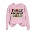 thumbnail image 2 of Merry Christmas Sweatshirts Womens Crewneck Christmas Printed Shirts Loose Long Sleeve Blouses Casual Xmas Sweatshirt Holiday Party Pullover Sweater Tops L, 2 of 8