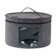 thumbnail image 5 of Caja para sombreros con tapa a prueba de polvo para mujeres y hombres, organizador de sombreros plegable redondo Gris 33x26cm, 5 of 9
