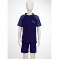 thumbnail image 5 of vastwit Boys Rash Guard Set Short Sleeve Swim Shirts with Bottoms Swimwear Bathing Suit Navy Blue Shark 4-5, 5 of 7