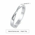 thumbnail image 5 of 3mm Mobius Ring for Women, Twisted Knot Stainless Steel Wedding Bands, Chic Minimalist Girls Fashion Jewelry, 5 of 7