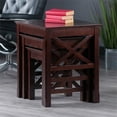 thumbnail image 2 of Pemberly Row 3-Piece Transitional Solid Wood Nesting Table in Cappuccino, 2 of 15