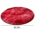 thumbnail image 3 of AuroraX Fluffy Living Room Area Rug Plush Ultra Soft Red Non-Slip Backing Bath Mat Rug Art Deco Round, 3 of 7