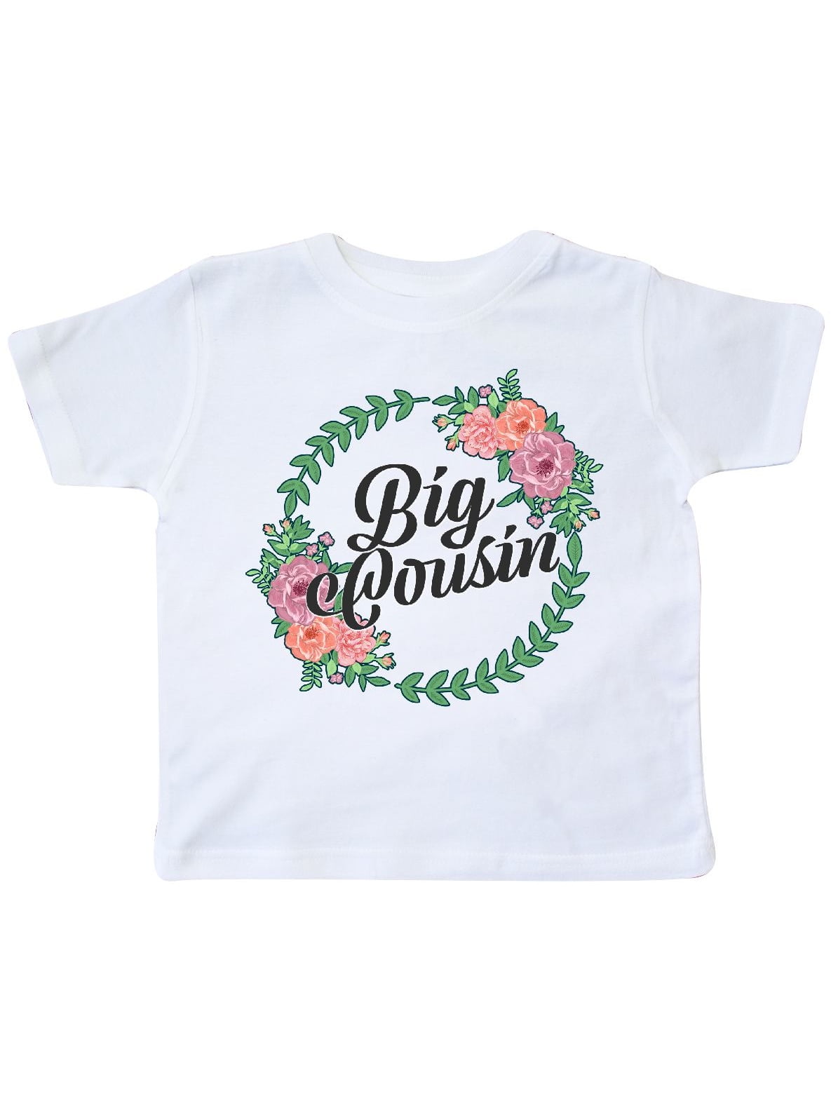 inktastic Lil Cousin with Pink Flowers Toddler T-Shirt