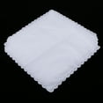 thumbnail image 4 of Pañuelos Blancos 100% Algodón, Pañuelo De Bolsillo Cuadrado Para Hombres Y Mujeres, 28x29cm SM SunniMix Pañuelo de encaje de algodón blanco, 4 of 8