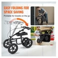 thumbnail image 5 of Knee Scooter, Steerable Knee Walker - Carbon Steel, 350lbs Capacity, Adjustable Handlebar & Knee Pad, 12" All-Terrain Wheel, Dual Brakes, for Foot/Ankle/Leg Recovery, 5 of 6