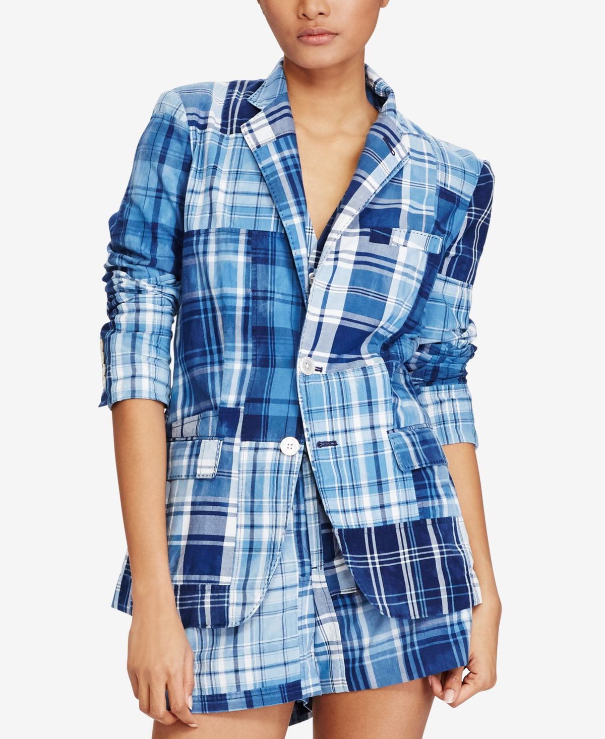 polo ralph lauren madras blazer