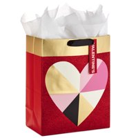 Hallmark Large Valentine's Day Gift Bag with Tissue Paper (Geometric Heart)