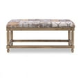 thumbnail image 2 of Linon Isla Banc en Bois Rembourré Multi-Motif Gris, 2 of 8
