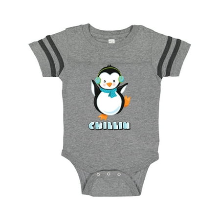 

Inktastic Chillin Penguin Gift Baby Boy or Baby Girl Bodysuit