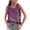 Purple, variant on Women's Large Round Sequin Tank Top, Sparkly Sleeveless Scoop Neck Paillette Blouse, Shiny Party Clubbing Outfit