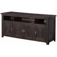 thumbnail image 1 of Bowery Hill Solid Pine Espresso TV Stand Rectangular Adjustable 65" Unassembled, 1 of 7