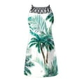 thumbnail image 4 of Sakmal Midi Womens Summer Dresses Cutout White Tank Shift Dress Tropical Floral Dresses for Women, 4 of 5