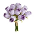 thumbnail image 2 of Artificial Silk Flower Bouquet 12 Piece Set – Fake Plastic Flowers for Home Decor, Wedding Centerpieces, Photography Props – White, Pink, Red, Yellow, Purple, 2 of 7