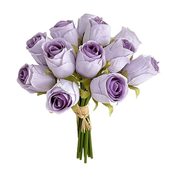 Artificial Flower 12-Piece Set Simulation Bouquet,Silk Rose Peony Style Floral Arrangement for Living Room Table Centerpiece Home Decor