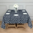 thumbnail image 3 of Dark Blue Christmas Snowflake Pattern Square Tablecloth,Waterproof Square Table Cover,Wipeable Spillproof Washable Table Cover for Home Kitchen Party Decor 60"x60"(152x152cm), 3 of 6