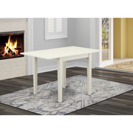 East West Furniture Norden Rectangular Wood Dining Table in Linen White