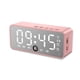 thumbnail image 1 of Superficie del espejo 3-en-1 Reloj de alarma Gran pantalla Bluetooth Compatible con Bluetooth Reducción de ruido Altavoz Tiempo real Temperatura Relojes Tipo 3 Rosa seitruly HA011424-08, 1 of 6