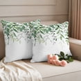 thumbnail image 6 of Outdoor Pillow Covers 16x16 Set of 2, Green Leaves Waterproof Patio Throw Pillow Covers for Couch Sofa Chair, Summer Botanical Decorative Pillowcases for Throw Pillows, 6 of 9