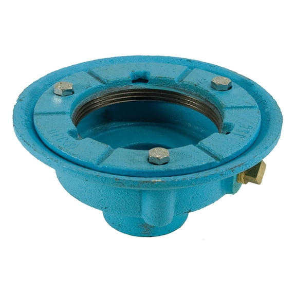 Jones Stephens D65102 7" Cast Iron Round Floor Drain - Blue