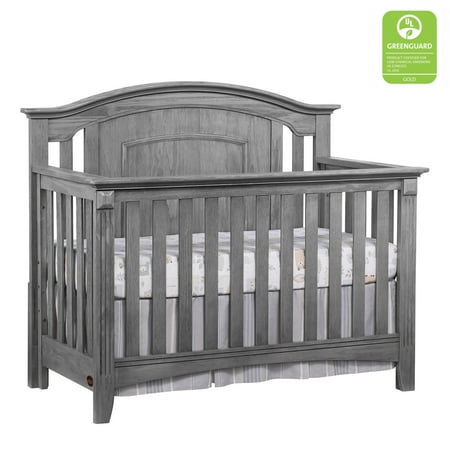 UPC: 0019213917296 | Oxford Baby Willowbrook 4-in-1 Convertible Crib Graphite Gray GREENGUARD Gold Certified Wooden Crib