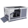 thumbnail image 3 of Petsfit Guinea Pig Rabbit Cages，Wooden Indoor Rabbit Hutch with Hideout for Rest and Ramp for Enter and Out, 3 of 7