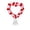 B-64118a, variant on Heart Shaped Pom Pom Ornament with Metal Spring Base Decorative Tabletop Centerpiece for Home Office Parties