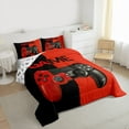thumbnail image 3 of Homewish Gamepad Gaming Bedding Comforter Set,Modern Video Game Twin Comforter Sets,Red Black Bedding Set For Kids,Luxury Bedroom Decor Reversible,2 Pieces, 3 of 8