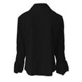 thumbnail image 5 of Summer Tops, Shirts for Women, Trendy Women Casual Long Sleeve V Neck Shirt Slim Fit Solid Button Ruffled Top for Everyday Wear, 5 of 5