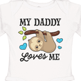 thumbnail image 4 of Inktastic My Daddy Loves Me with Sloth and Hearts Boys or Girls Long Sleeve Baby Bodysuit, 4 of 5