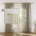 thumbnail image 4 of Ridicili 5/8" Single Telescoping Curtain Rod with Reticulated Ball Finials,Gold, 28"-48", 4 of 6