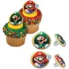 Bakery Crafts DecoPac Super Mario Cupcake Ring Party Favor Decorations, Random Assortment (24 Pack)