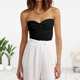 thumbnail image 2 of Top Bandeau plisado para mujer Top elegante de punto con nudo torcido ropa de calle de verano Hugtrwg Para estrenar, 2 of 9