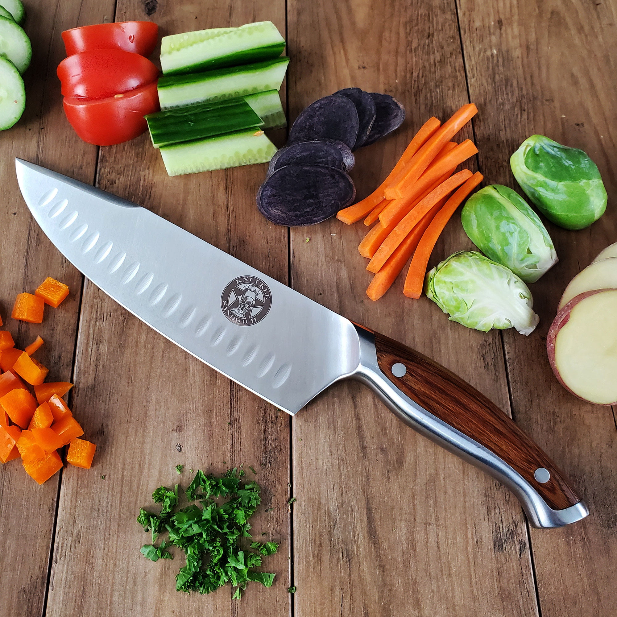 Ergo Chef Guy Fieri Kulinary Series 8 Chef's Knife, Granton Edge