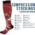 thumbnail image 4 of GZHJMY Christmas Tree 20-30mmHg Compression Socks for Men & Women, Knee High Stockings for Running, Sport, Hiking & Travel, 4 of 7