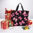 thumbnail image 6 of Pofeuu Girl Butterfly Print Tote Bag for Women,Hobo HandBags with Zipper,Large Capacity Casual Shoulder Handbags with Inner Pockets, 6 of 7