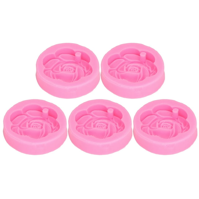 5 Pcs Moule en Silicone Flexible Doux Réutilisable Forme Camélia Décoration pour Diffuseur d'Aromathérapie DIY