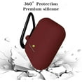 thumbnail image 2 of Silicone Airpods Cover Airpods Protective Cover Compatible With Airpods 2 & 1 Case With Carabiner [Front Led Visible] [Shockproof & Dustproof Protective Cover] ​​[Extra Protection] -Burgundy, 2 of 4