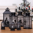 thumbnail image 3 of Toystoory Halloween Calavera Cuboide Linterna Cuadrada Vintage Exterior Interior Decorativo Efecto de llama Funciona con pilas Luz LED Almacenamiento y organización del hogar Toystoory HA023203-00, 3 of 5