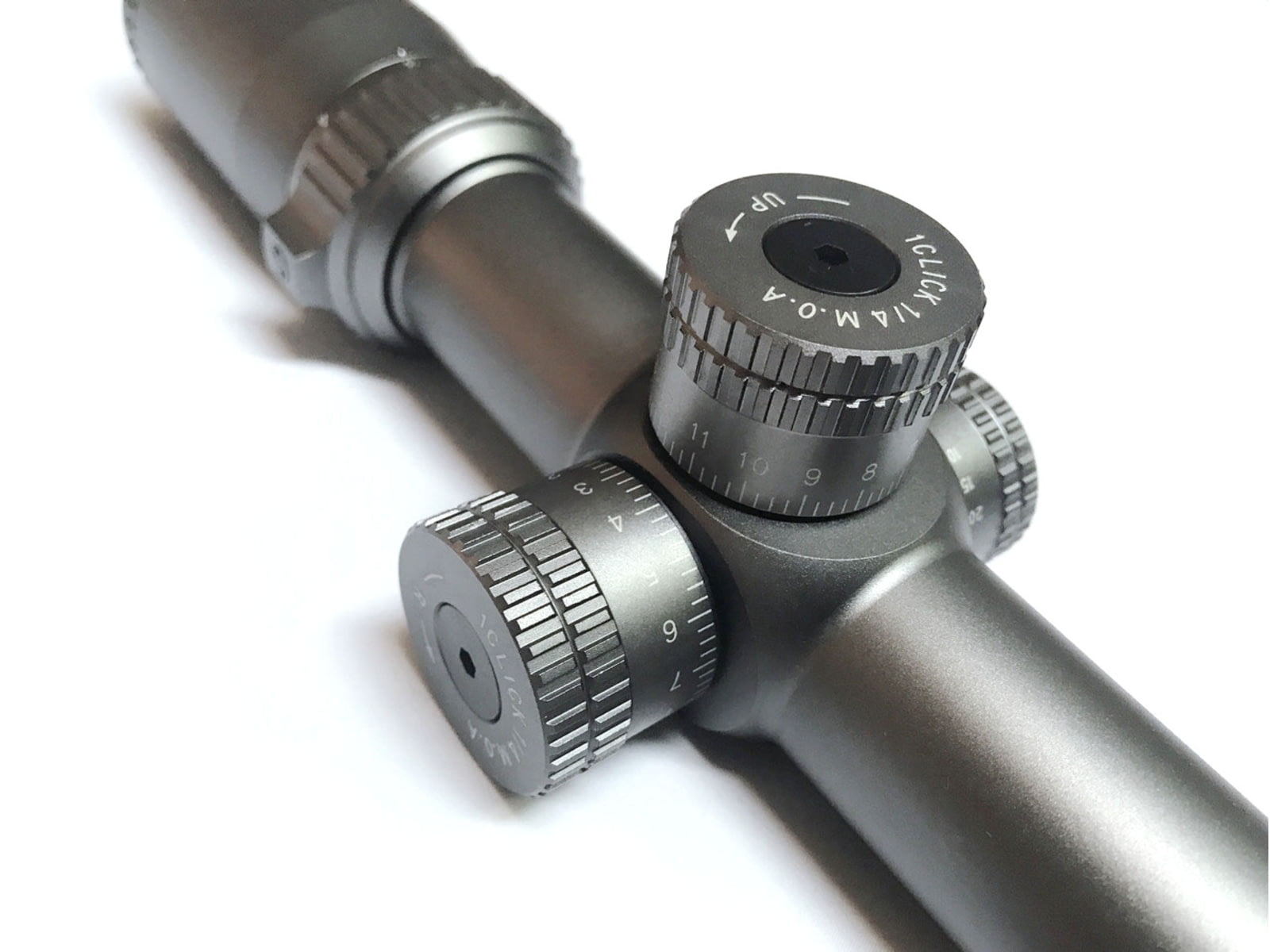 ADE Advanced Optics 3-12x40mm Rifle Scope, 30mm Tube, Second Focal Plane, Crosshair Reticle, Matte, Titanium
