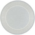 thumbnail image 3 of 8ft Round Water Resistant, Large Indoor Outdoor Rugs for Patios, Front Door Entry, Entryway, Deck, Porch, Balcony | Outside Area Rug for Patio | Gray, Striped Border | Size: 7'10'' Round, 3 of 6