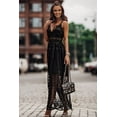 thumbnail image 4 of POGLIP Robe Maxi Noire en Dentelle à Dos Croisé pour Femme, 4 of 6